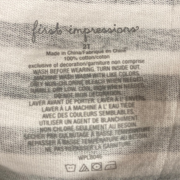 First Impressions Girl's Striped Heart Top & Soft Pull-On Pants NWT - Picture 8 of 11